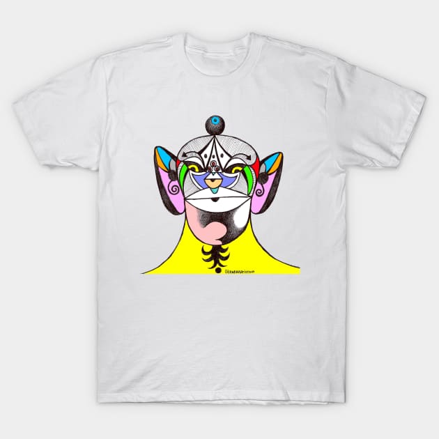 Owl Ganesha Shaman Mantra Man Mask T-Shirt by (b)ananartista sbuff